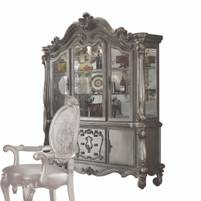 ACME Versailles Antique Platinum Buffet & Hutch Model 66824