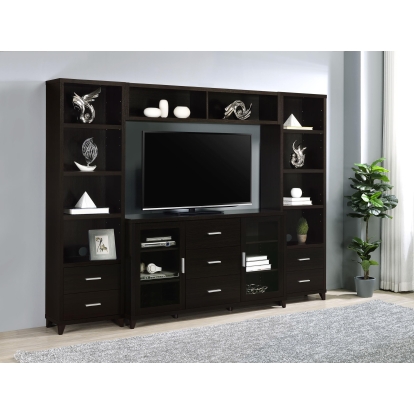 Coaster Lewes Contemporary Cappuccino Entertainment Center - Overall Model 700881-S4
