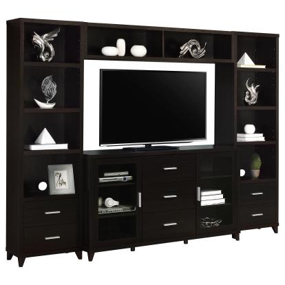 Coaster Lewes Contemporary Cappuccino Entertainment Center - Overall Model 700881-S4