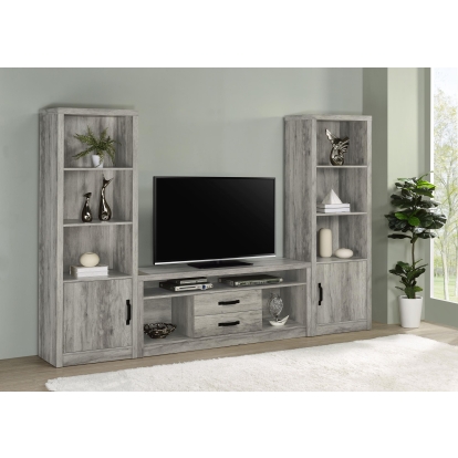 Coaster Burke Transitional Grey Driftwood Entertainment Center - Overall Model 701024-Set