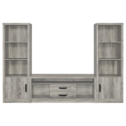 Coaster Burke Transitional Grey Driftwood Entertainment Center - Overall Model 701024-Set