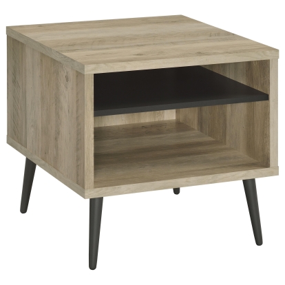Coaster Welsh Mid-Century Modern Distressed Pine End Table Model 701037