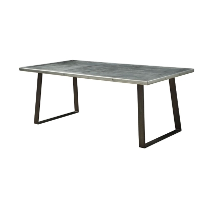 ACME Kaylia Aluminum & Gunmetal Dining Table Model 70105