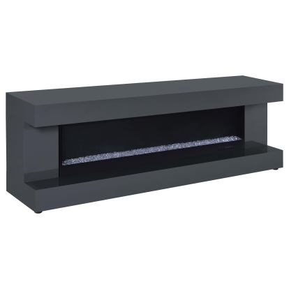 Coaster Mallory Contemporary Grey High Gloss Tv Stand Model 701823