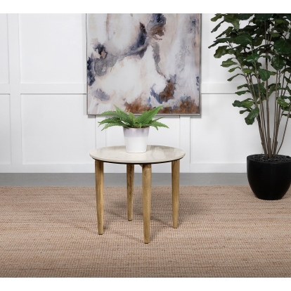 Coaster Aldis Transitional White End Table Model 703717