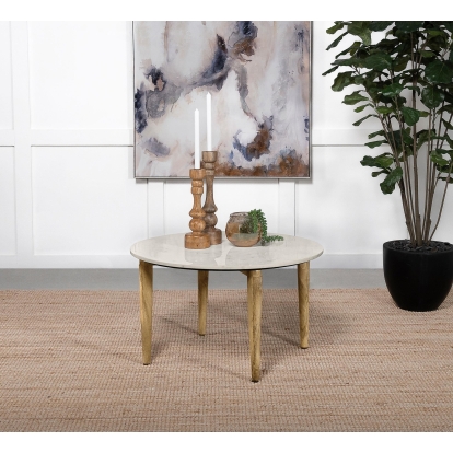 Coaster Aldis Transitional White Coffee Table Model 703718