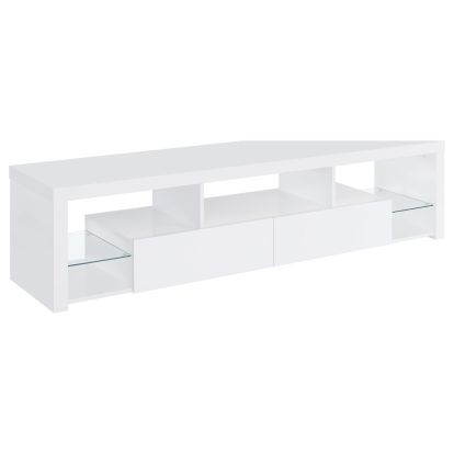 Coaster Jude Contemporary White High Gloss 71" Tv Stand Model 704251