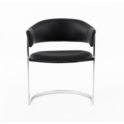 Modrest Allie Contemporary Black Leatherette Dining Chair Black Dining Chair 70555 VGVCB859A-BLK