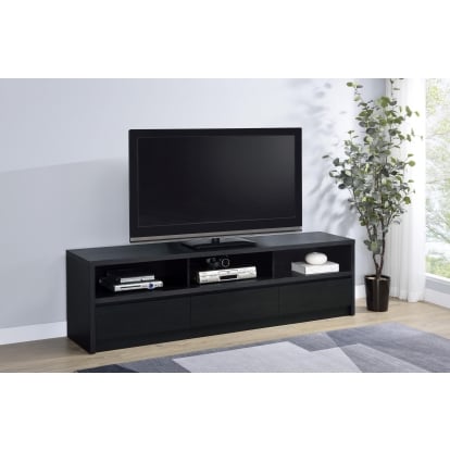 Coaster Rutland Contemporary Black 78" Tv Stand Model 705803
