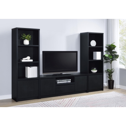 Coaster Winfield Contemporary Black Entertainment Center - Overall Model 706222-Set