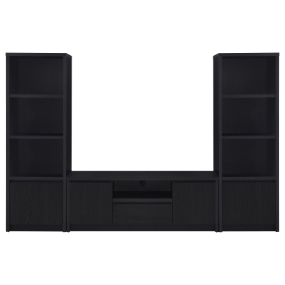 Coaster Winfield Contemporary Black Entertainment Center - Overall Model 706222-Set