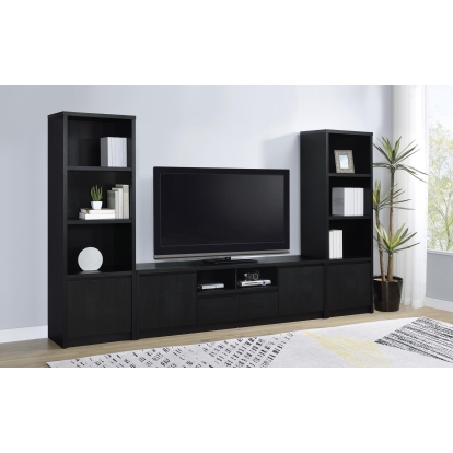 Coaster Winfield Contemporary Black Entertainment Center - Overall Model 706223-Set