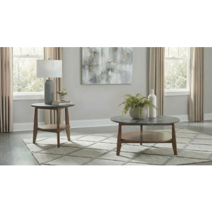 Coaster Bradley Mid-Century Modern Smokey Grey End Table Model 706458-S2