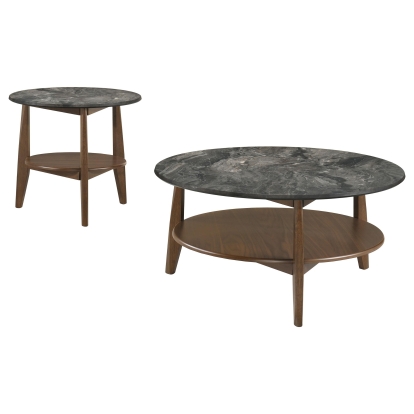 Coaster Bradley Mid-Century Modern Smokey Grey End Table Model 706458-S2