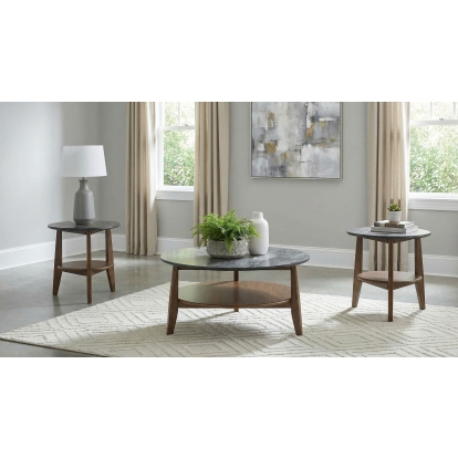 Coaster Bradley Mid-Century Modern Smokey Grey End Table Model 706458-S3