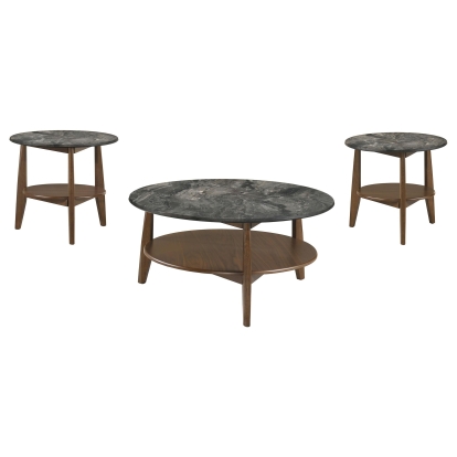 Coaster Bradley Mid-Century Modern Smokey Grey End Table Model 706458-S3
