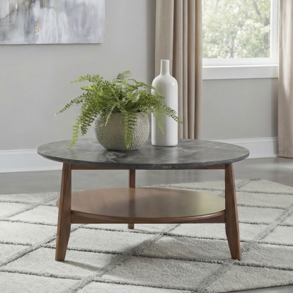 Coaster Bradley Mid-Century Modern Smokey Grey Coffee Table Model 706458