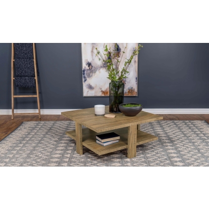 Coaster Dawn Rustic Mango Coffee Table Model 707718