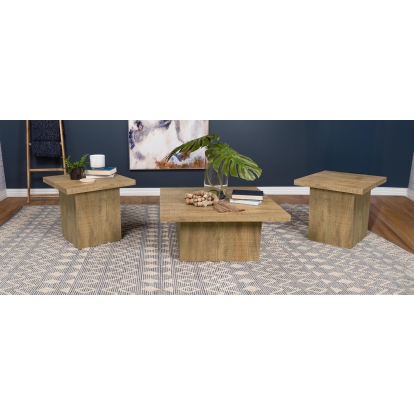Coaster Devar Rustic Mango Coffee Table Model 708068-S3