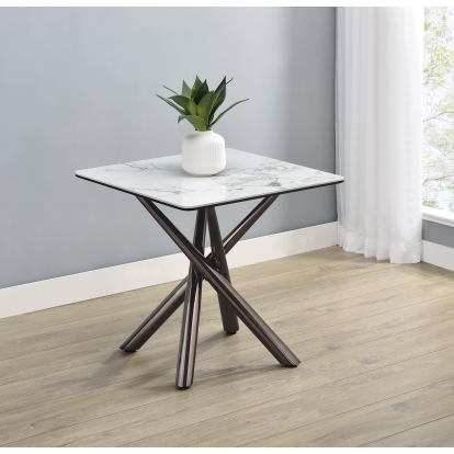 Coaster Carvell Contemporary Mirage White End Table Model 708137