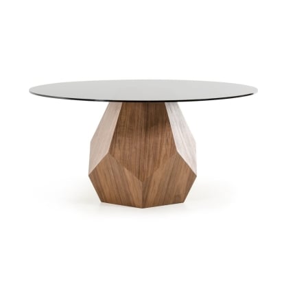 LA Furniture Rackham Mid-Century Walnut Round Dining Table VGBBMI1501 Contemporary Style by Vig Furnitrue Number 70928 Catch Home Goods