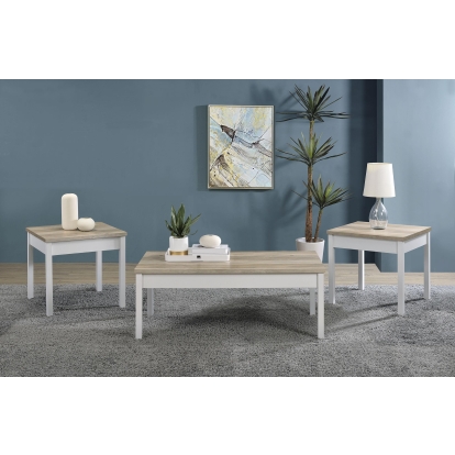 Coaster Stacie Coastal Distressed Pine Coffee Table Model 709950