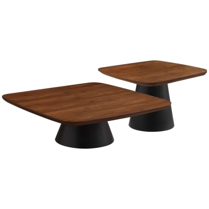 Coaster Eason Contemporary Walnut Coffee Table Model 710010