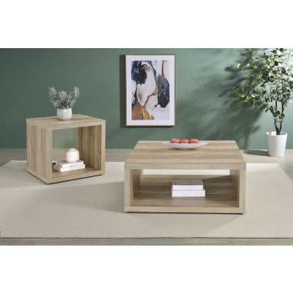 Coaster Frisco Farmhouse Distressed Pine Coffee Table Model 710518-S2
