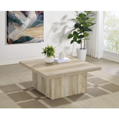 Coaster Devar Transitional Distressed Pine Coffee Table Model 710878