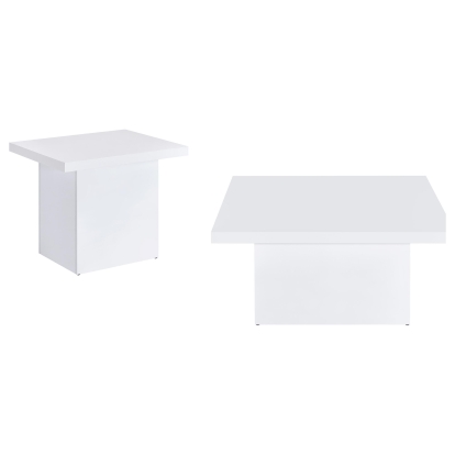 Coaster Devar Contemporary White High Gloss Coffee Table Model 710898-S2