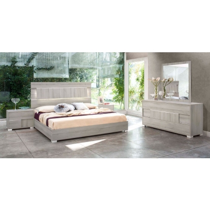 Modrest Ethan Italian Modern Grey Bedroom Set Grey Bedroom Set 71191|71192 VGACETHAN-SET-GRY