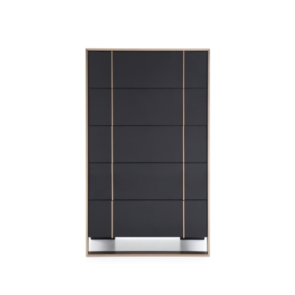 Nova Domus Cartier Modern Black & Rosegold Chest Black Chest 71990 VGVCJ-A002-5H