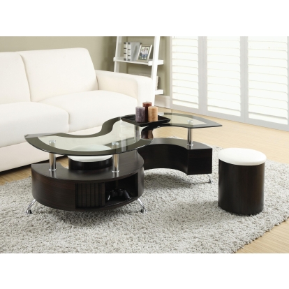 Coaster Buckley Contemporary Cappuccino Coffee Table Model 720218