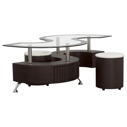 Coaster Buckley Contemporary Cappuccino Coffee Table Model 720218
