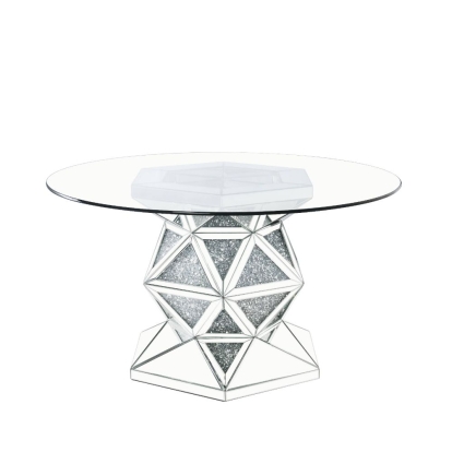 ACME Noralie Mirrored & Faux Diamonds Dining Table Model 72145
