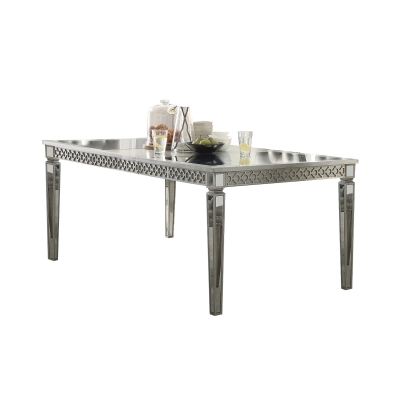 ACME Kacela Mirrored & Champagne Dining Table Model 72155