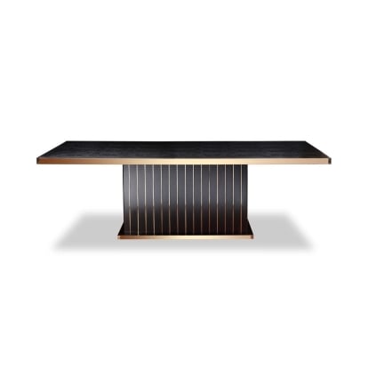 LA Furniture Talin Modern Black Crocodile & Rosegold Dining Table VGUNCC842-240 Contemporary Style by Vig Furnitrue Number 72365 Catch Home Goods