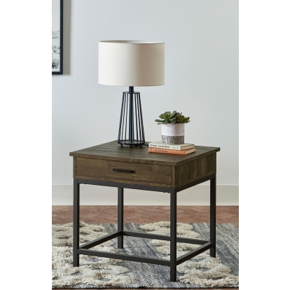 Coaster Byers Rustic Brown Oak End Table Model 723777