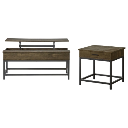 Coaster Byers Rustic Brown Oak Lift Top Coffee Table Model 723778-S2
