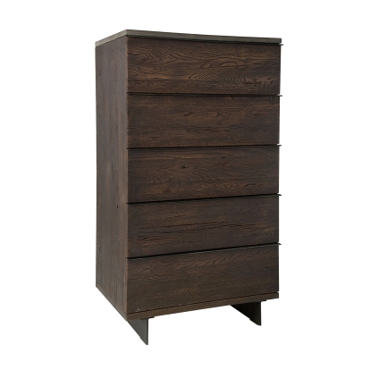 Modrest Selma Modern Dark Aged Oak Chest Brown Chest 72407 VGEDBB08002