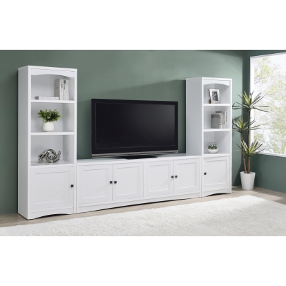 Coaster Laughlin Transitional White Entertainment Center - Overall Model 724113-Set