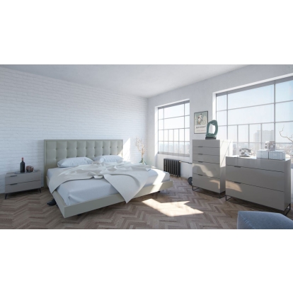 Modrest Hera Modern Grey Bedroom Set Grey Bedroom Set 72818|72819 VGCNHERA-SET