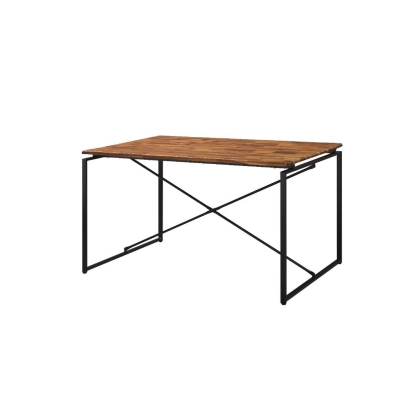 ACME Jurgen Oak & Black Dining Table Model 72910