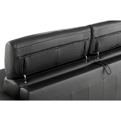 Lamod Italia Sacha Modern Black Leather Reversible Sectional Sofa Bed with Storage Black Sectional Sofa 79749 VGNTSACHA-BLK