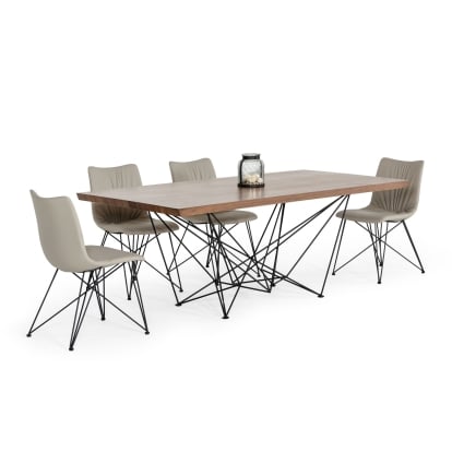 LA Furniture Naomi Modern Walnut Dining Table VGEWF2203AA Contemporary Style by Vig Furnitrue Number 73219 Catch Home Goods