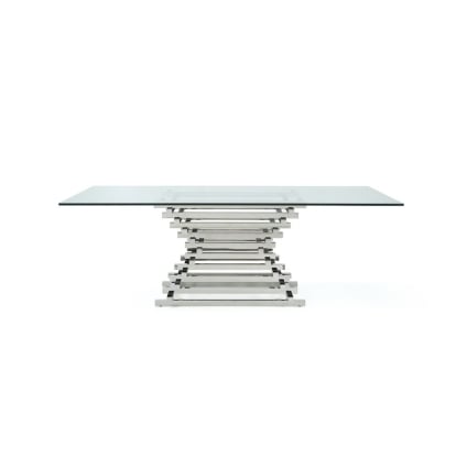 LA Furniture Crawford Modern Rectangular Glass Dining Table VGVCT8909-L Contemporary Style by Vig Furnitrue Number 73294 Catch Home Goods