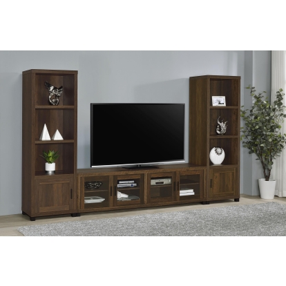 Coaster Sachin Transitional Dark Pine Entertainment Center - Overall Model 736293-Set