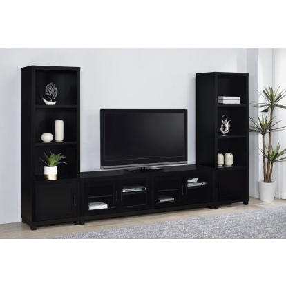 Coaster Jupiter Transitional Black Entertainment Center - Overall Model 736303-Set