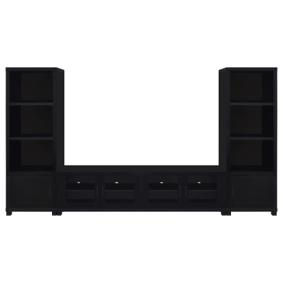 Coaster Jupiter Transitional Black Entertainment Center - Overall Model 736303-Set