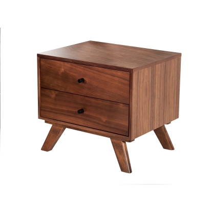 Modrest Addison Mid-Century Modern Walnut Nightstand Walnut Nightstand 73645 VGMABR-38-NS